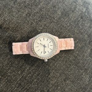 Pink fossil watch